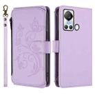For Itel S18 / Vision 4 Butterfly Love Flower Multi-card Zipper Wallet Leather Phone Case(Light Purple) - 2