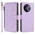For Itel S24 Butterfly Love Flower Multi-card Zipper Wallet Leather Phone Case(Light Purple) - 2