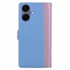 For Samsung Galaxy A07 4G / 5G Embossed Two-Color Leather Phone Case(Pink Blue) - 3