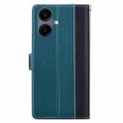 For Samsung Galaxy A07 4G / 5G Embossed Two-Color Leather Phone Case(Black Green) - 3