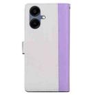 For Samsung Galaxy A06 4G / 5G Embossed Two-Color Leather Phone Case(Purple White) - 3