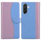 For Samsung Galaxy A36 5G / A56 5G Embossed Two-Color Leather Phone Case(Pink Blue) - 1