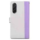 For Samsung Galaxy A26 5G Embossed Two-Color Leather Phone Case(Purple White) - 3