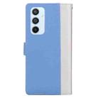For Samsung Galaxy A54 5G Embossed Two-Color Leather Phone Case(White Blue) - 3