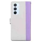 For Samsung Galaxy A54 5G Embossed Two-Color Leather Phone Case(Purple White) - 3