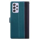 For Samsung Galaxy A53 5G Embossed Two-Color Leather Phone Case(Black Green) - 3