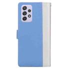 For Samsung Galaxy A52 / A52s 5G Embossed Two-Color Leather Phone Case(White Blue) - 3