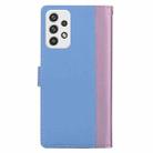 For Samsung Galaxy A32 4G Embossed Two-Color Leather Phone Case(Pink Blue) - 3