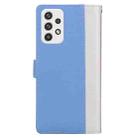 For Samsung Galaxy A32 5G Embossed Two-Color Leather Phone Case(White Blue) - 3