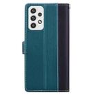 For Samsung Galaxy A32 5G Embossed Two-Color Leather Phone Case(Black Green) - 3