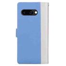 For Google Pixel 9a Embossed Two-Color Leather Phone Case(White Blue) - 3