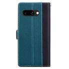 For Google Pixel 9a Embossed Two-Color Leather Phone Case(Black Green) - 3