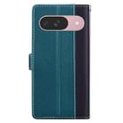 For Google Pixel 9 Embossed Two-Color Leather Phone Case(Black Green) - 3
