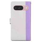 For Google Pixel 9 Embossed Two-Color Leather Phone Case(Purple White) - 3