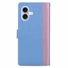 For iPhone 17 Embossed Two-Color Leather Phone Case(Pink Blue) - 3