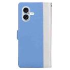 For iPhone 17 Embossed Two-Color Leather Phone Case(White Blue) - 3