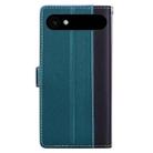 For iPhone 17 Air Embossed Two-Color Leather Phone Case(Black Green) - 3