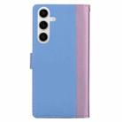 For Samsung Galaxy S24+ 5G Embossed Two-Color Leather Phone Case(Pink Blue) - 3