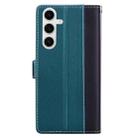 For Samsung Galaxy S23 5G Embossed Two-Color Leather Phone Case(Black Green) - 3
