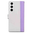 For Samsung Galaxy S23 5G Embossed Two-Color Leather Phone Case(Purple White) - 3