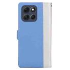 For Motorola Moto G86 5G Embossed Two-Color Leather Phone Case(White Blue) - 3