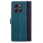 For Motorola Moto G86 5G Embossed Two-Color Leather Phone Case(Black Green) - 3