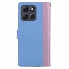 For Motorola Moto G56 5G Embossed Two-Color Leather Phone Case(Pink Blue) - 3