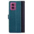 For Motorola Moto G55 Embossed Two-Color Leather Phone Case(Black Green) - 3