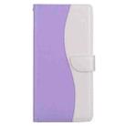 For Sony Xperia 1 VII Embossed Two-Color Leather Phone Case(Purple White) - 2