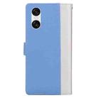 For Sony Xperia 10 VI Embossed Two-Color Leather Phone Case(White Blue) - 3