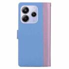 For Redmi Note 14 4G 164.84mm Embossed Two-Color Leather Phone Case(Pink Blue) - 3