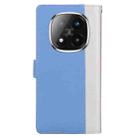 For Redmi Note 14 Pro+ 5G / Poco X7 5G Embossed Two-Color Leather Phone Case(White Blue) - 3
