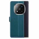For Redmi Note 14 Pro+ 5G / Poco X7 5G Embossed Two-Color Leather Phone Case(Black Green) - 3