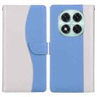 For Redmi Note 14 Pro 4G / 5G Embossed Two-Color Leather Phone Case(White Blue) - 1