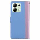 For Redmi Note 13 4G Embossed Two-Color Leather Phone Case(Pink Blue) - 3