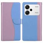 For Redmi Note 13 Pro+ Embossed Two-Color Leather Phone Case(Pink Blue) - 1