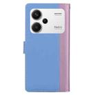 For Redmi Note 13 Pro+ Embossed Two-Color Leather Phone Case(Pink Blue) - 3