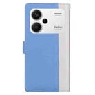 For Redmi Note 13 Pro+ Embossed Two-Color Leather Phone Case(White Blue) - 3