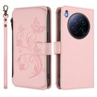 For Tecno Camon 40 Premier Butterfly Love Flower Multi-card Zipper Wallet Leather Phone Case(Pink) - 2