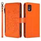 For Tecno Pop 6C Butterfly Love Flower Multi-card Zipper Wallet Leather Phone Case(Orange) - 2