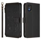 For Tecno Pop 6C Butterfly Love Flower Multi-card Zipper Wallet Leather Phone Case(Black) - 2