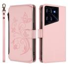 For Tecno Pova 5 Pro 5G Butterfly Love Flower Multi-card Zipper Wallet Leather Phone Case(Pink) - 2