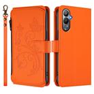 For Tecno Pova 4 Butterfly Love Flower Multi-card Zipper Wallet Leather Phone Case(Orange) - 2