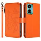 For Tecno Camon 19 / 19 Pro 5G Butterfly Love Flower Multi-card Zipper Wallet Leather Phone Case(Orange) - 2