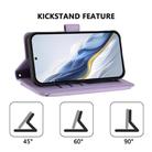 For Tecno Camon 19 / 19 Pro 5G Butterfly Love Flower Multi-card Zipper Wallet Leather Phone Case(Light Purple) - 3