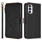 For Tecno Pova 3 Butterfly Love Flower Multi-card Zipper Wallet Leather Phone Case(Black) - 2