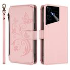 For Tecno Pova Neo 3 Butterfly Love Flower Multi-card Zipper Wallet Leather Phone Case(Pink) - 2