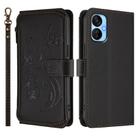 For Tecno Spark 9T / 9 Pro Butterfly Love Flower Multi-card Zipper Wallet Leather Phone Case(Black) - 2