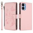 For Tecno Spark 9T / 9 Pro Butterfly Love Flower Multi-card Zipper Wallet Leather Phone Case(Pink) - 2