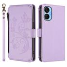 For Tecno Spark 9T / 9 Pro Butterfly Love Flower Multi-card Zipper Wallet Leather Phone Case(Light Purple) - 2